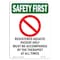 Signmission OSHA, 24" Height, Rigid Plastic, 24" x 18", Portrait, Registered With Symbol, Made in USA OS-SF-P-1824-V-11269 - alternate 1